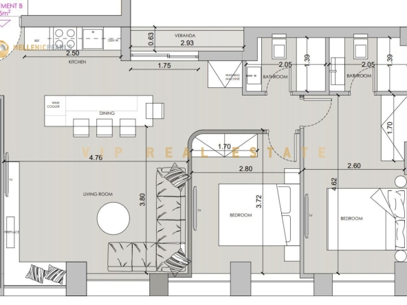 947525 - Apartment For sale, Tabouria - Agia Sofia, 78 sq.m., €220.000